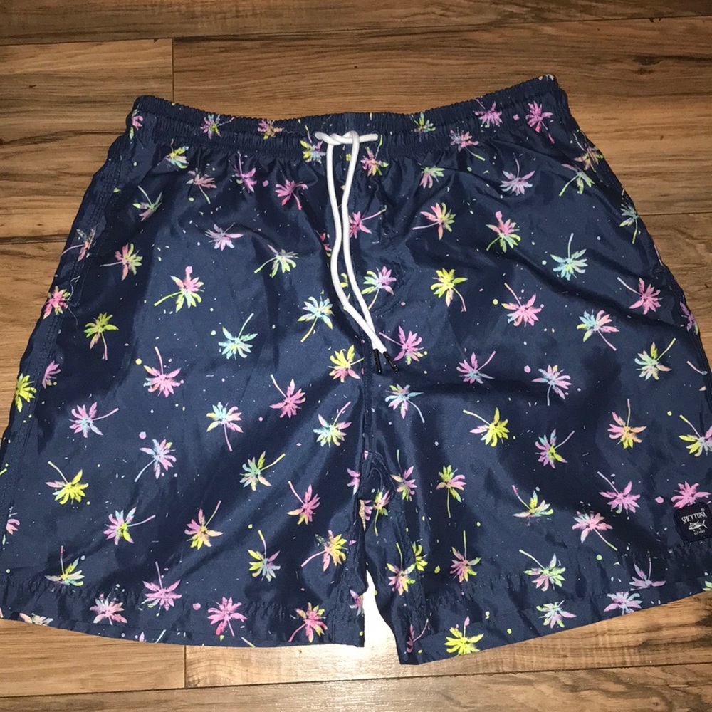 Spicy Tuna floral blue pink and yellow swimwear trunk size XL